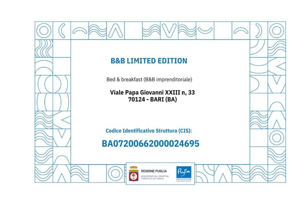 B&B Limited Edition Bari Dış mekan fotoğraf
